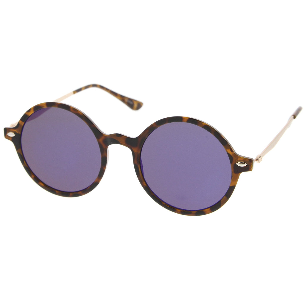 European Retro Mirrored Flat Lens Dapper Sunglasses A746