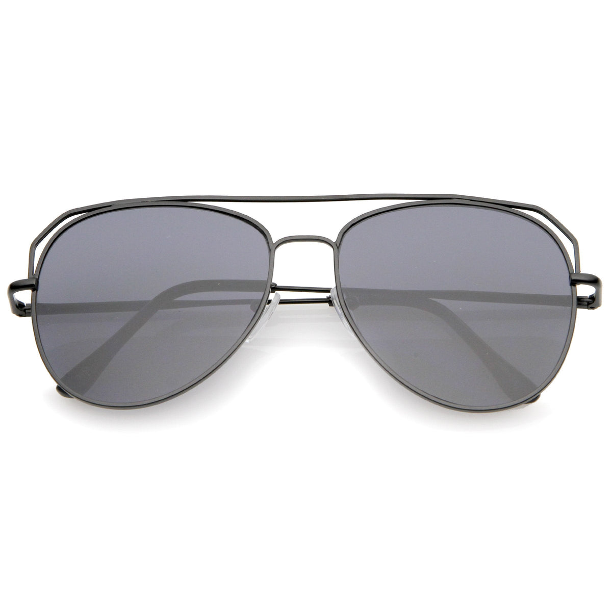 Retro Modern Geometric Flat Top Metal Aviator Sunglasses A771