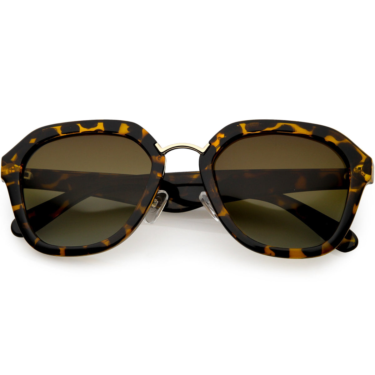 Women's Oversize Designer Geometric Polarized Lens Sunglasses C895