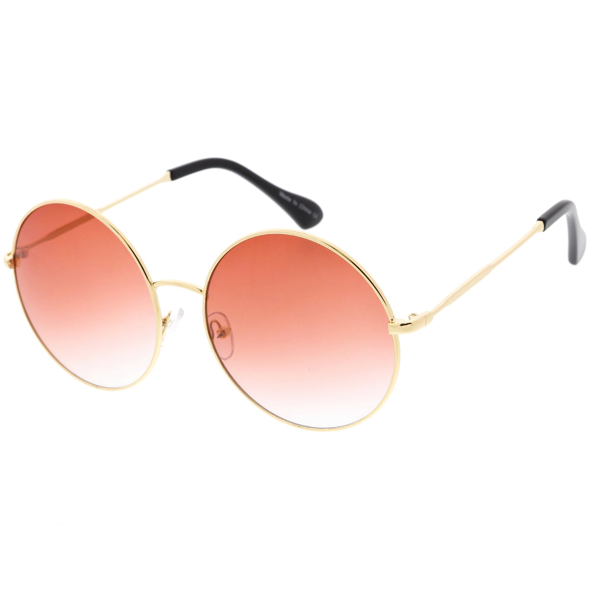 Retro Oversize Color Tone Disco Round Metal Sunglasses C848