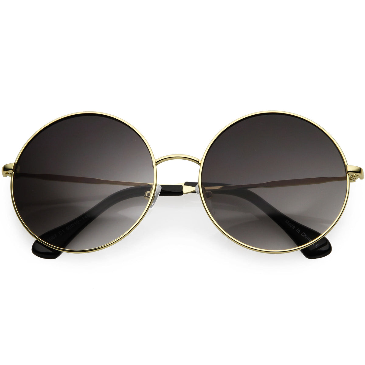 Retro Oversize Color Tone Disco Round Metal Sunglasses C848
