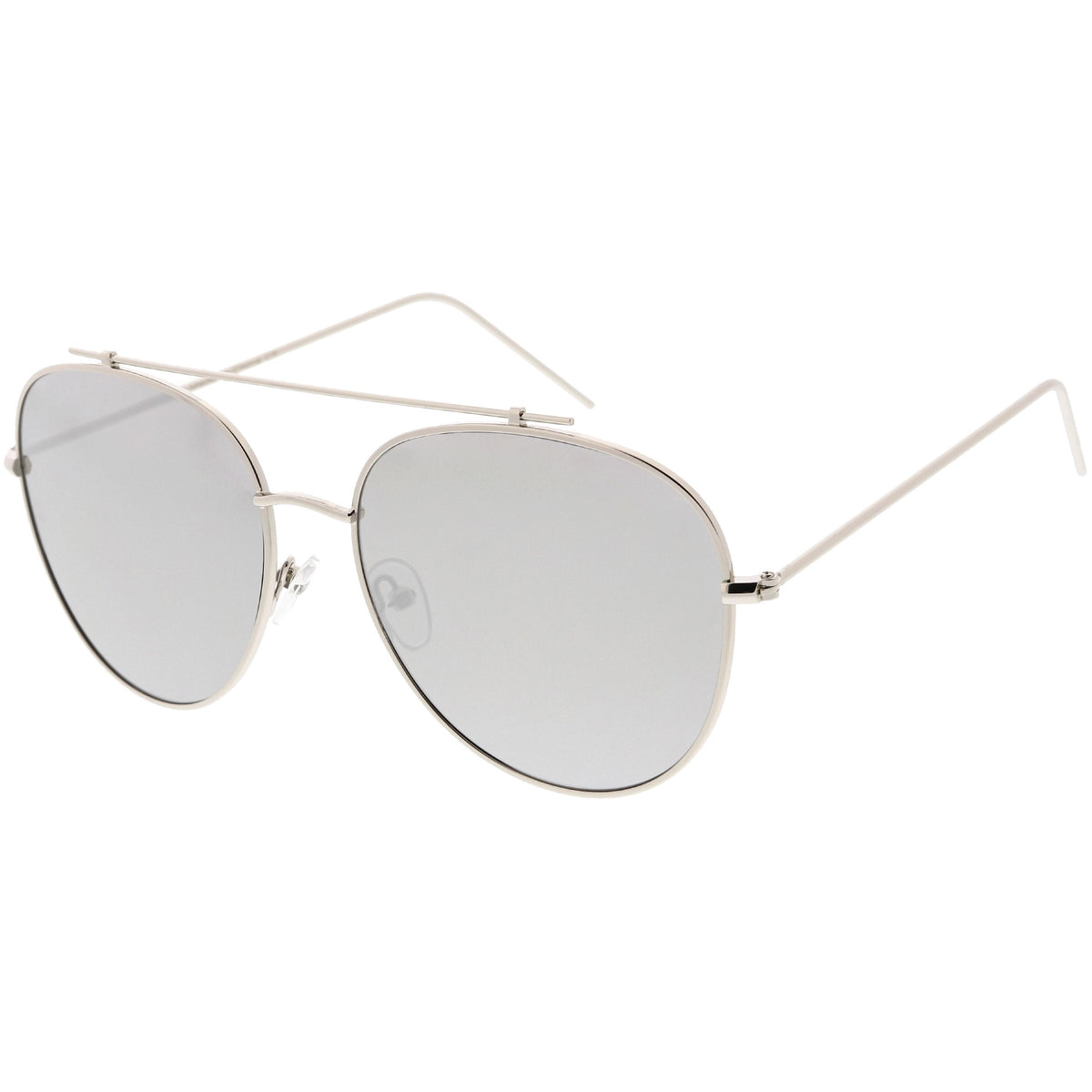 Oversize Retro Modern Mirrored Flat Lens Aviator Sunglasses C856
