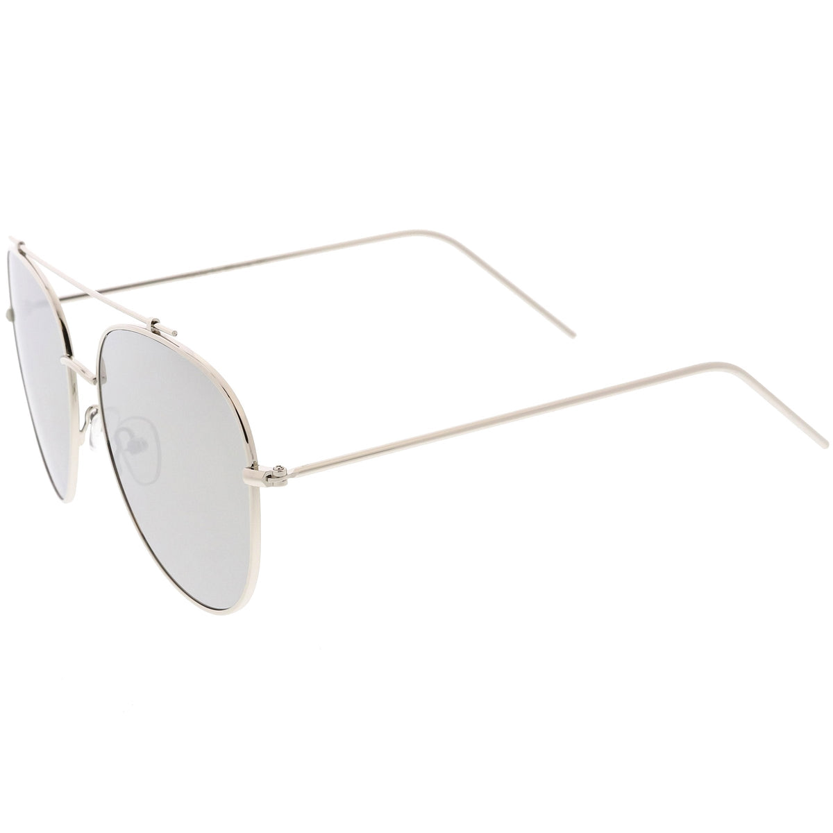 Oversize Retro Modern Mirrored Flat Lens Aviator Sunglasses C856