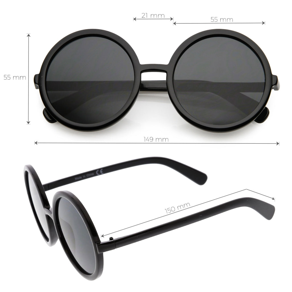 Large Retro Round Circle 1970's Fashion Sunglasses C855