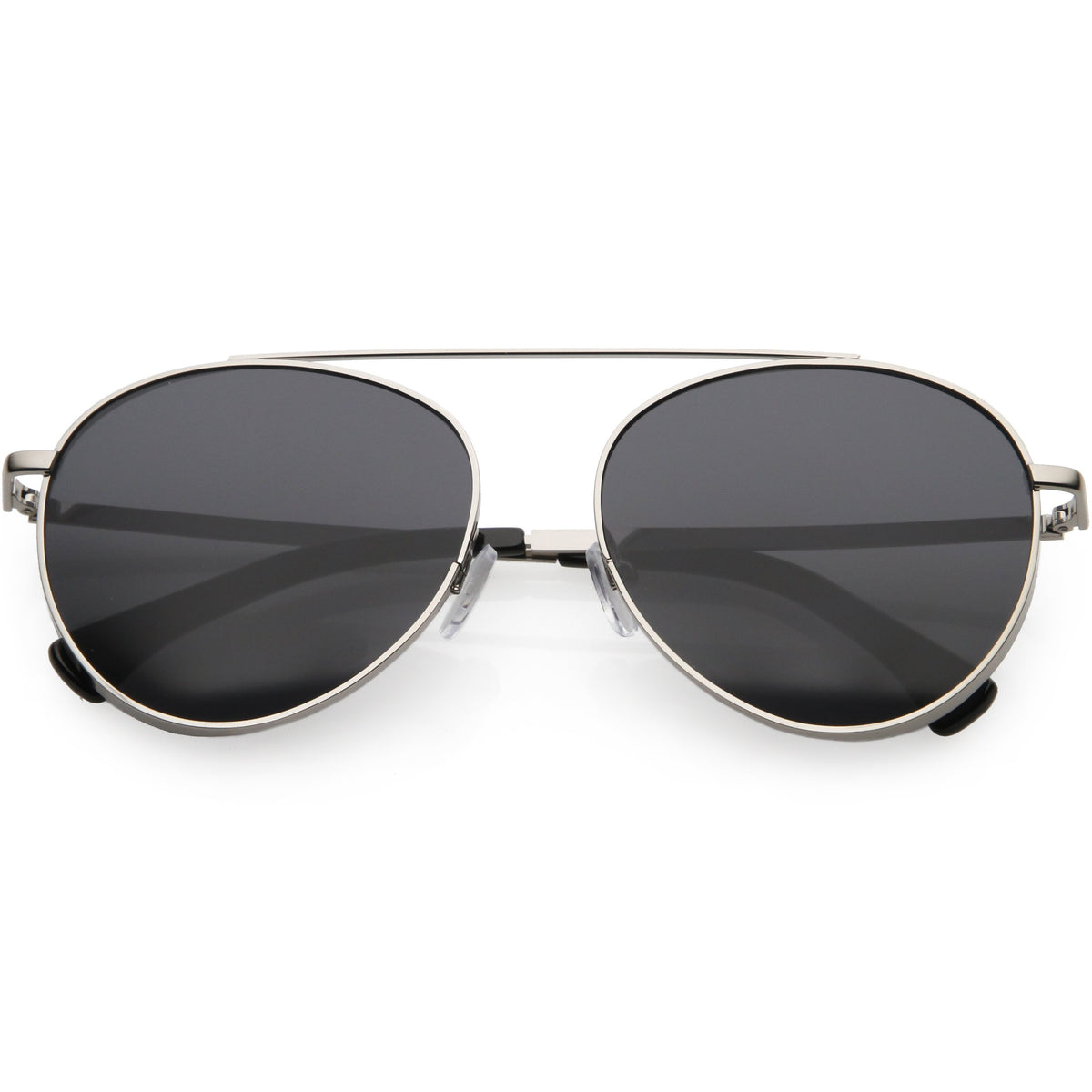 Oversize Retro Modern Round Top Bar Flat Lens Aviator Sunglasses C826