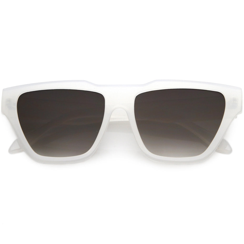 Retro Modern Horned Rim Flat Top Square Aviator Sunglasses C920