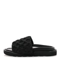 Technical Fabric Embossed Monogram Pool Pillow Comfort Mules 41 Black