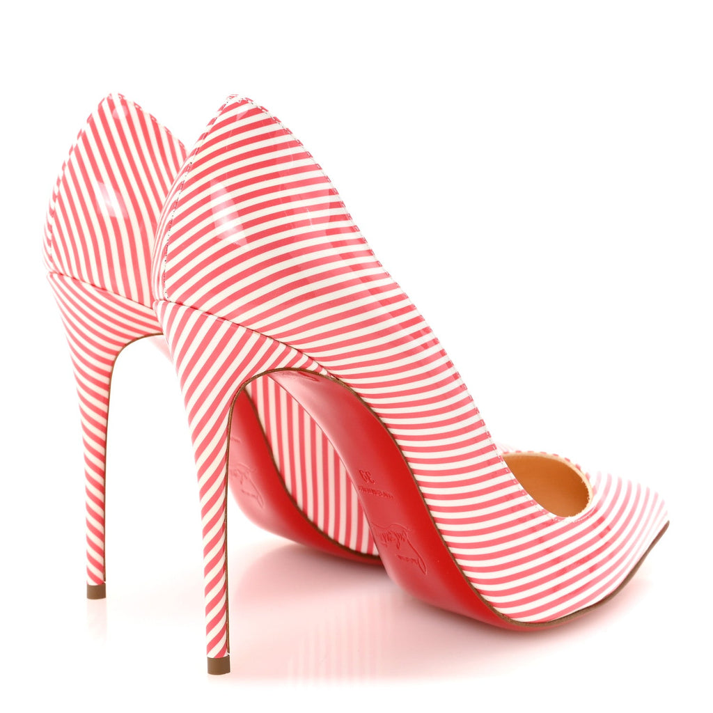 Patent Pigalle Follies Stripes 100 Pumps 39 Smoothie White