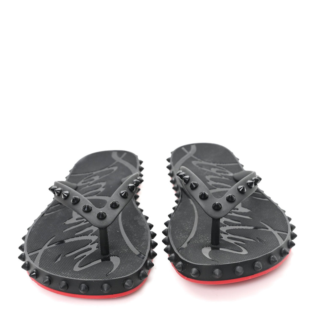 Rubber Spike Loubi Donna Flip Flop 39 Black