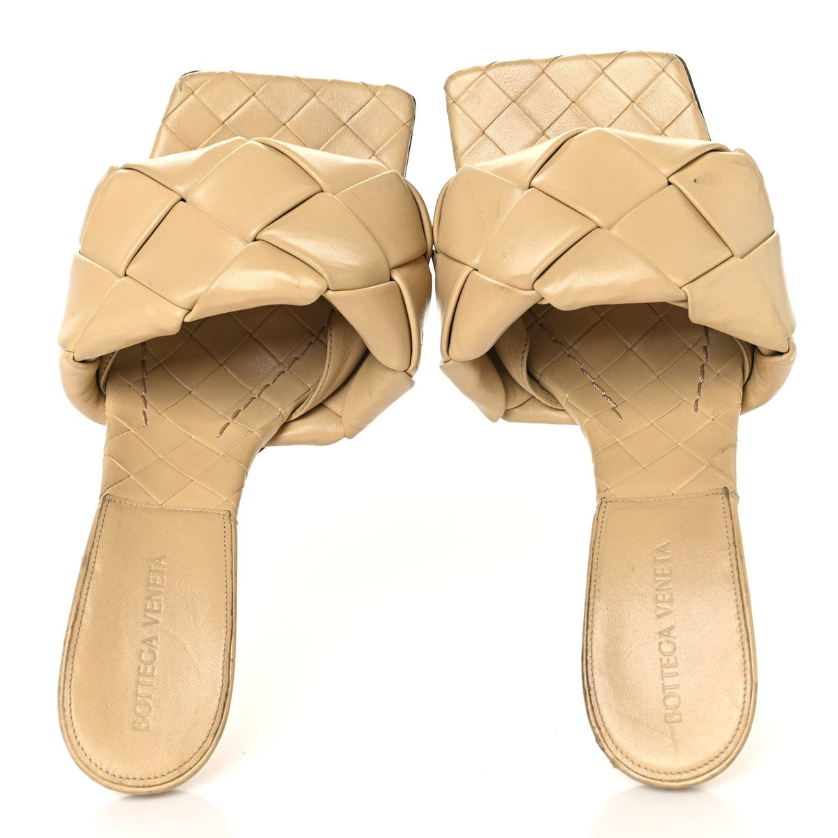 Nappa Maxi Intrecciato Lido Mule Sandals 39 Bandage