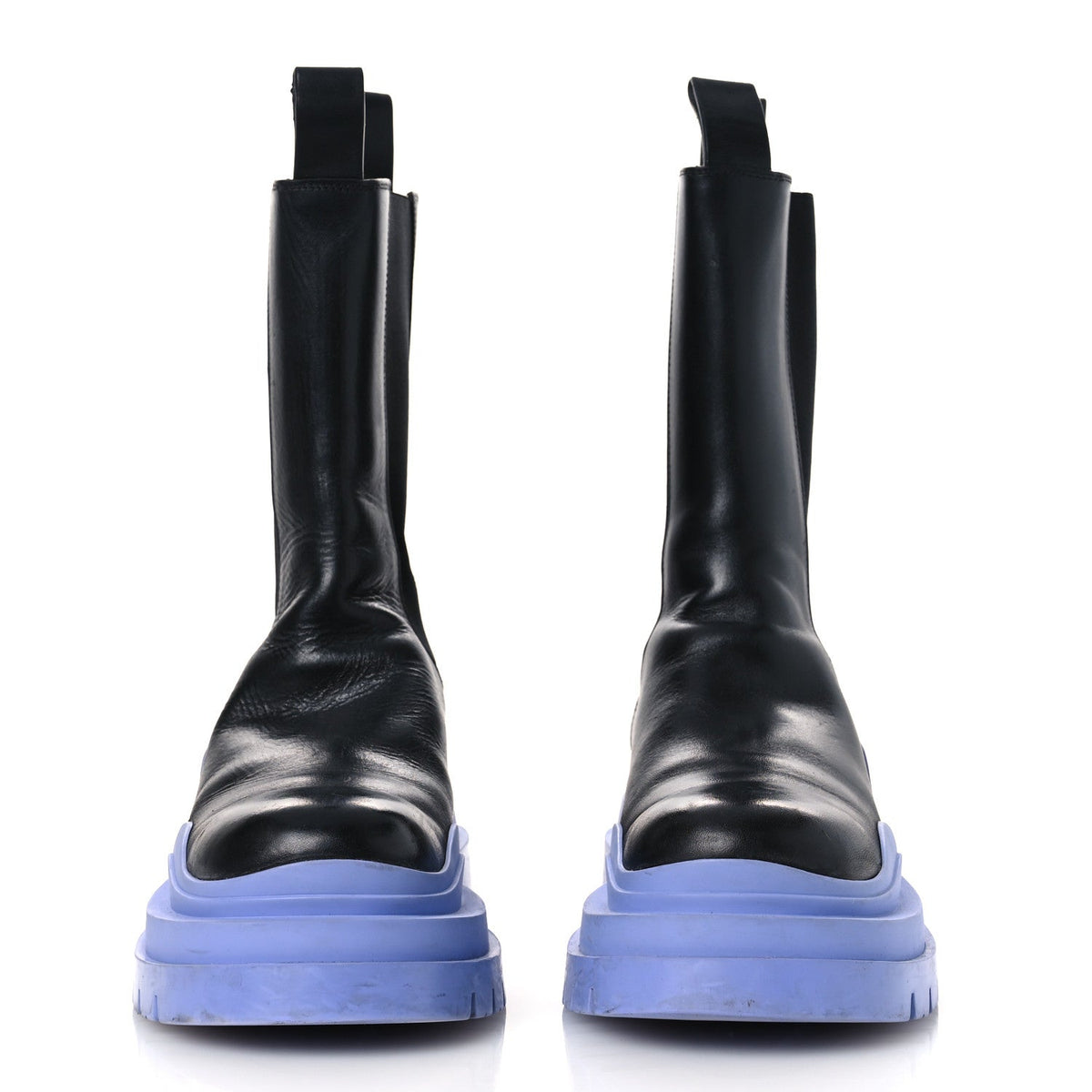 Calfskin The Tire Chelsea Boots 40 Black Periwinkle