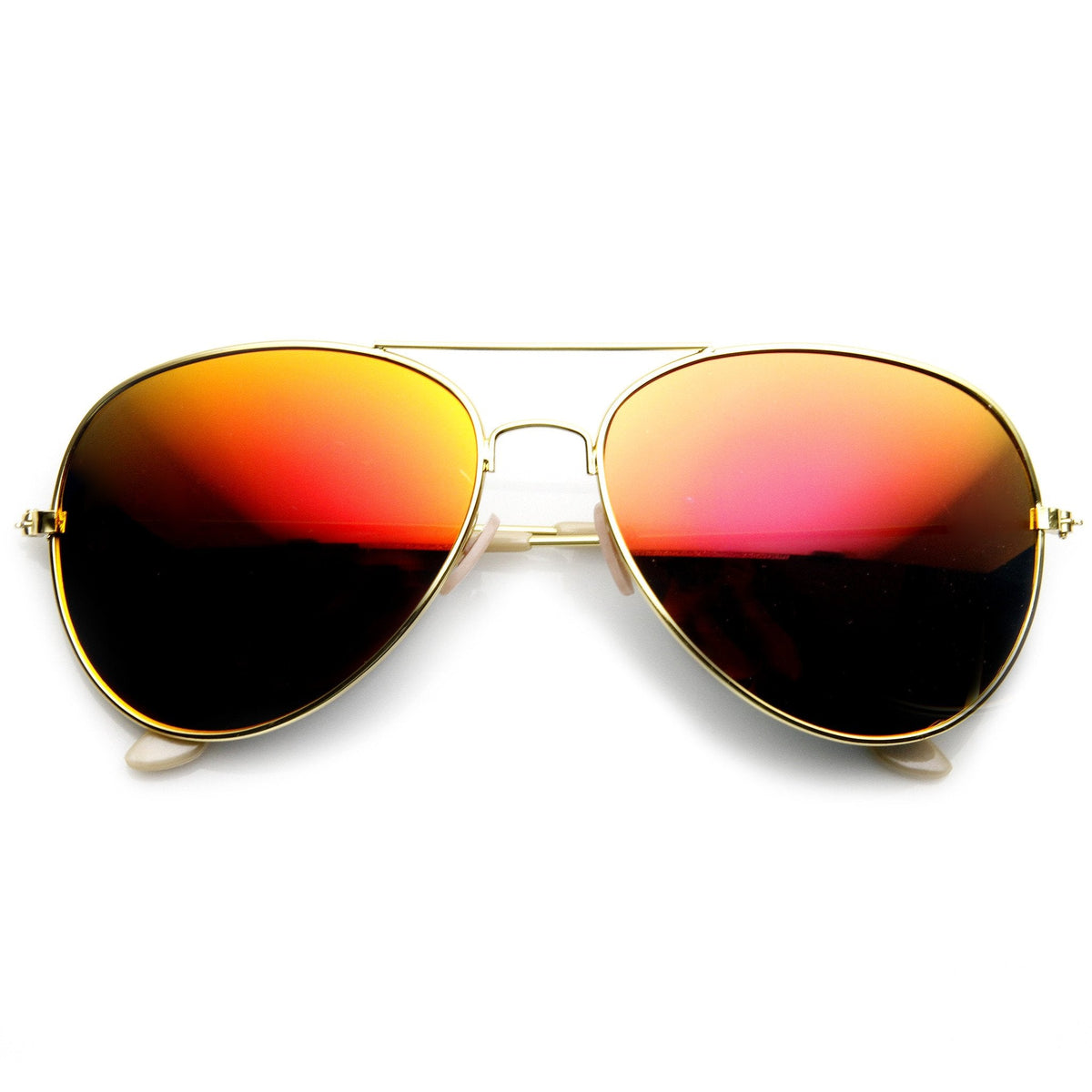 Large Full Metal Frame Aviator Flash Mirrorred Lenses 1491