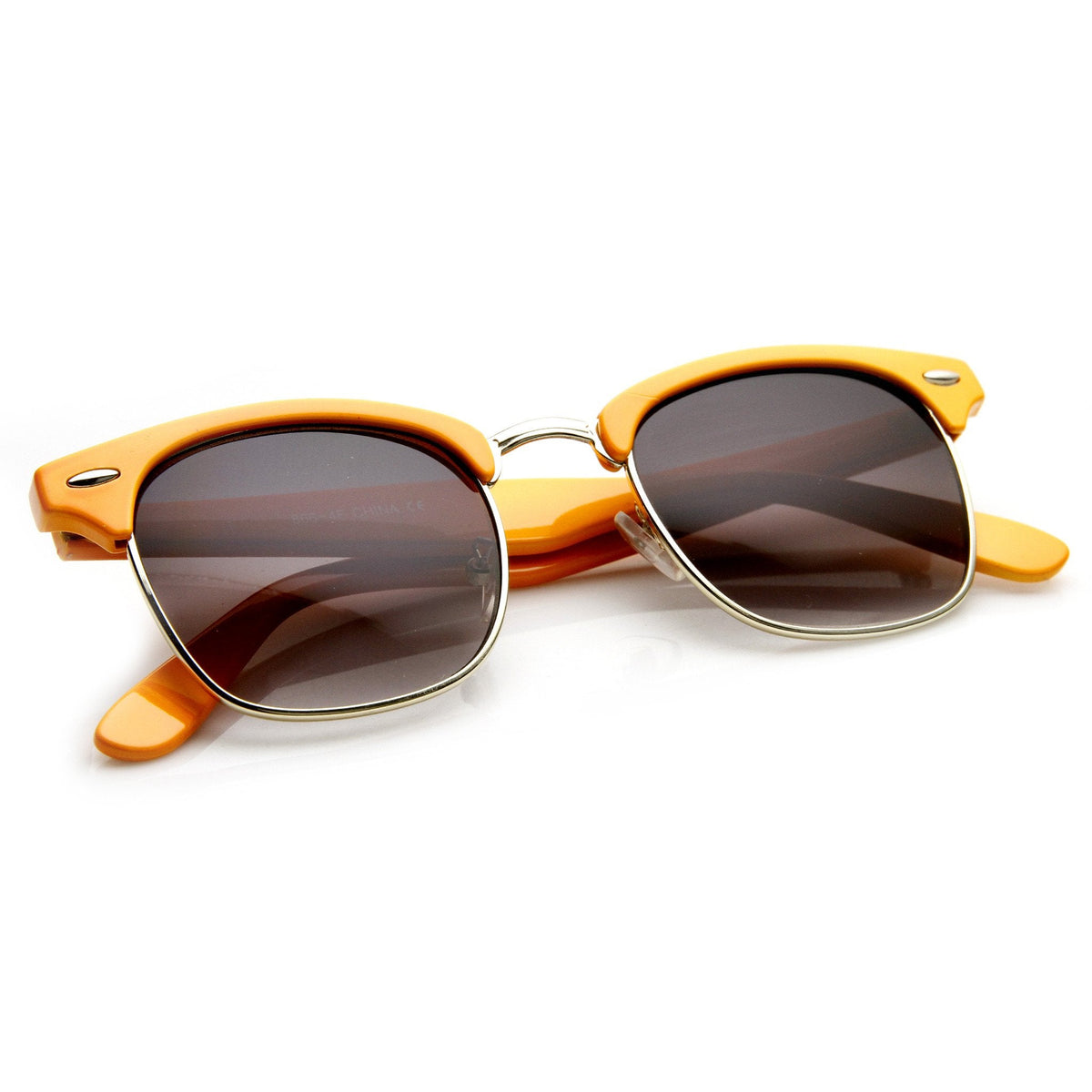 Retro Pastel Half Frame Horned Rim Sunglasses 9264