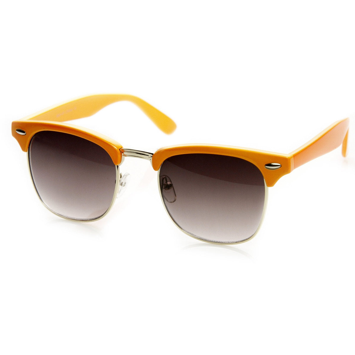 Retro Pastel Half Frame Horned Rim Sunglasses 9264