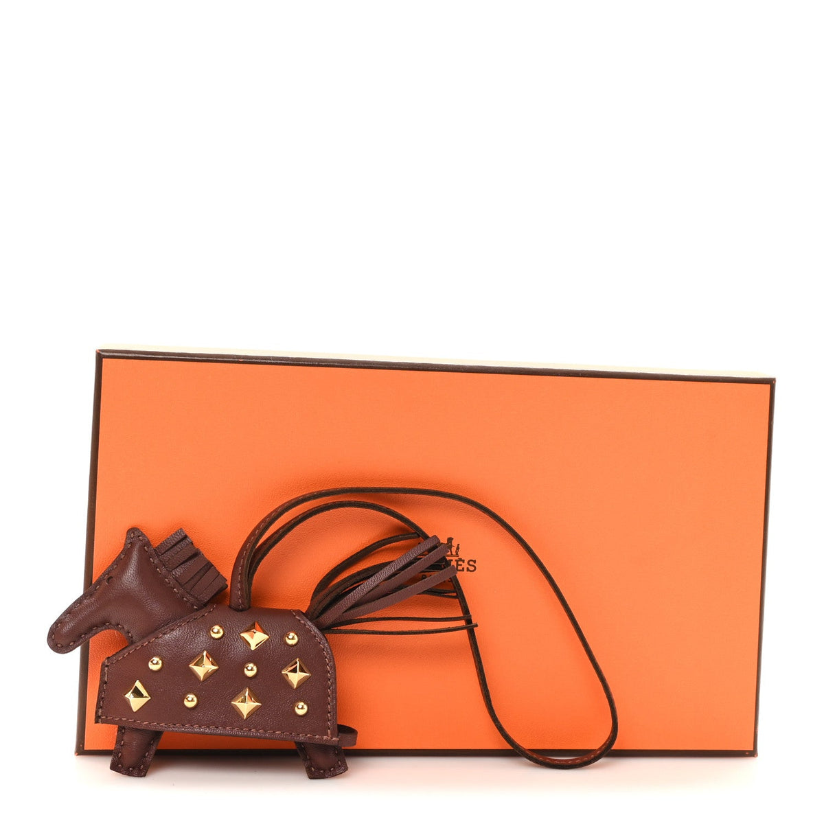 Milo Lambskin Studded Grigri Rodeo Robeo Rock Horse Bag Charm PM Terre