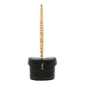 Lambskin Matelasse Monogram June Box Bag Charm Black