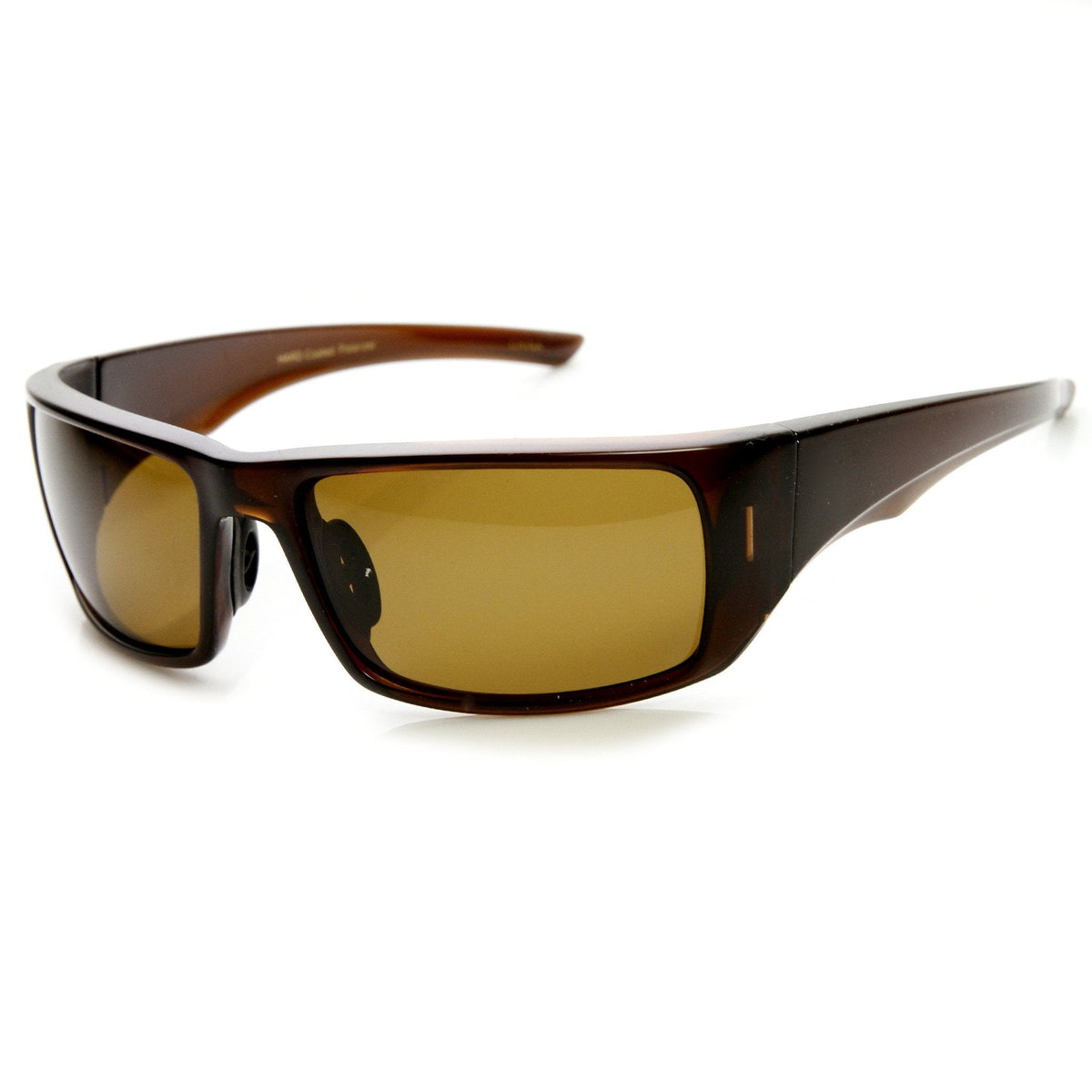 Mens Polarized Wrap Around Action Sports Polarized Sunglasses 9267