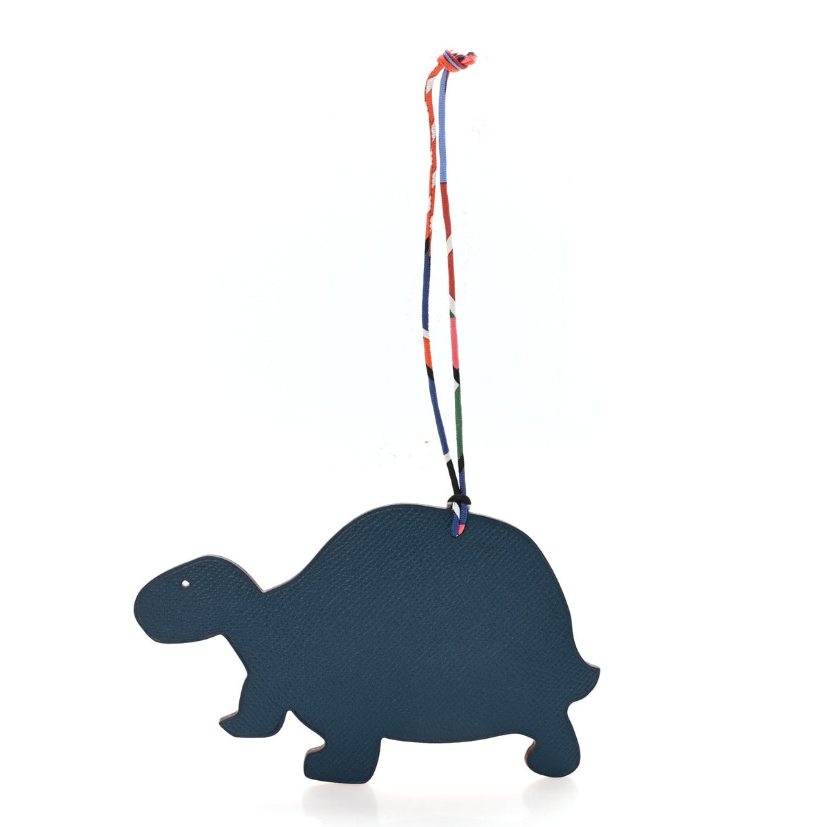 Togo Epsom Petit H Turtle Bag Charm GM Rouge Casaque Malachite