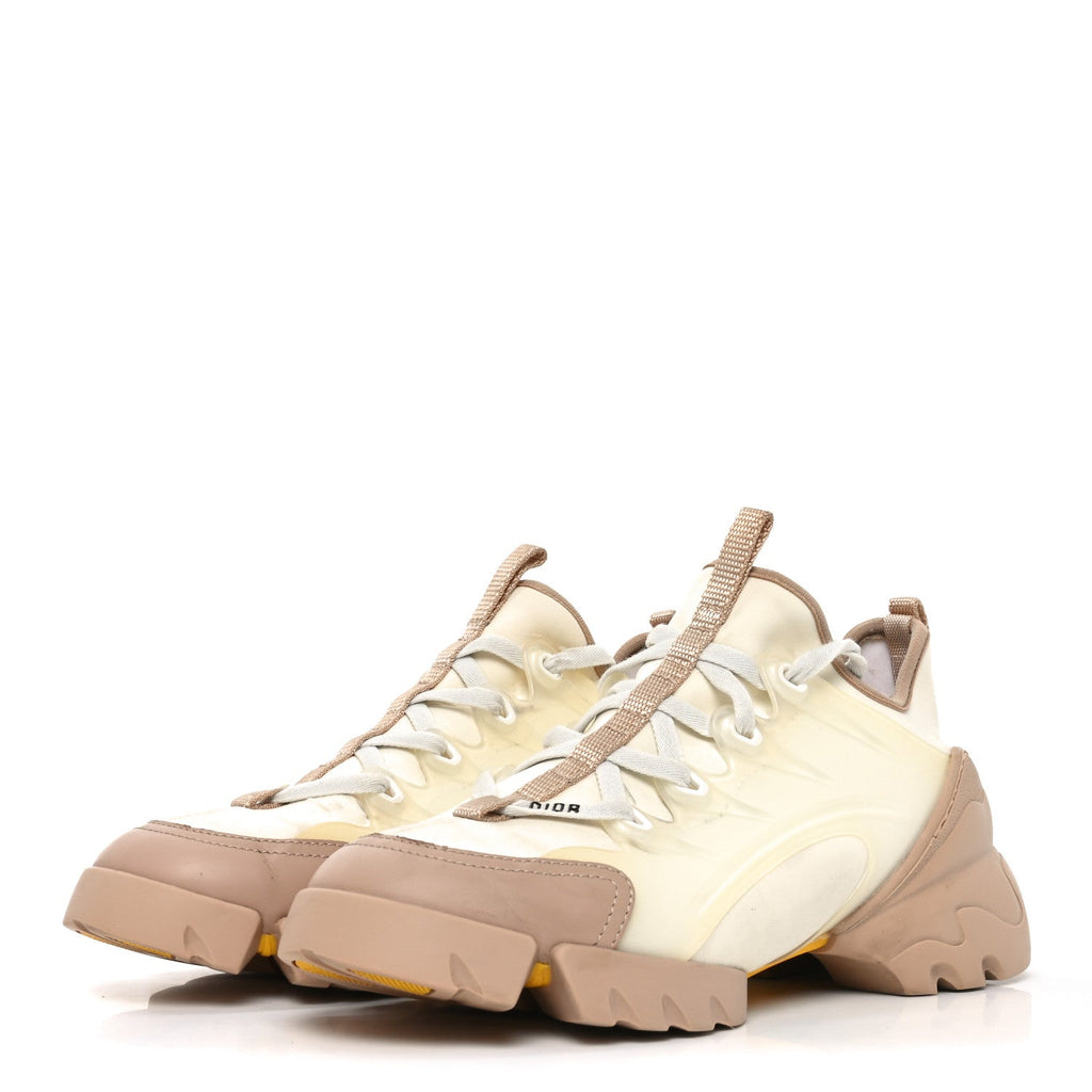Neoprene Rubber Womens D-Connect Sneakers 36.5 White Beige