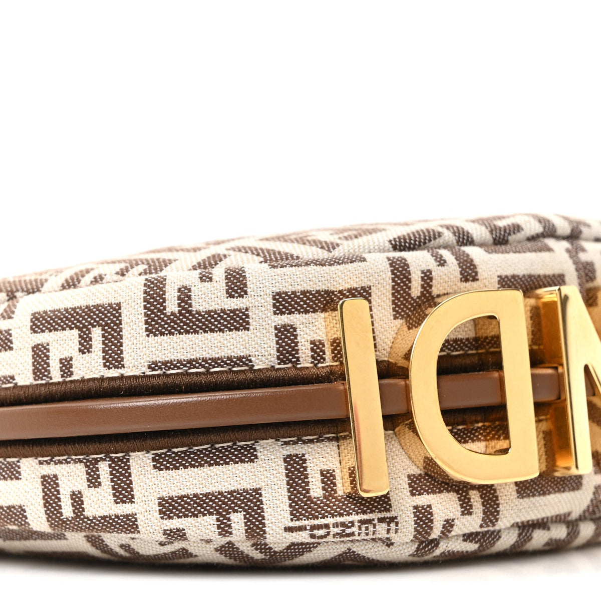 Fabric Jacquard FF 1974 Nano Fendigraphy Hobo Charm Beige