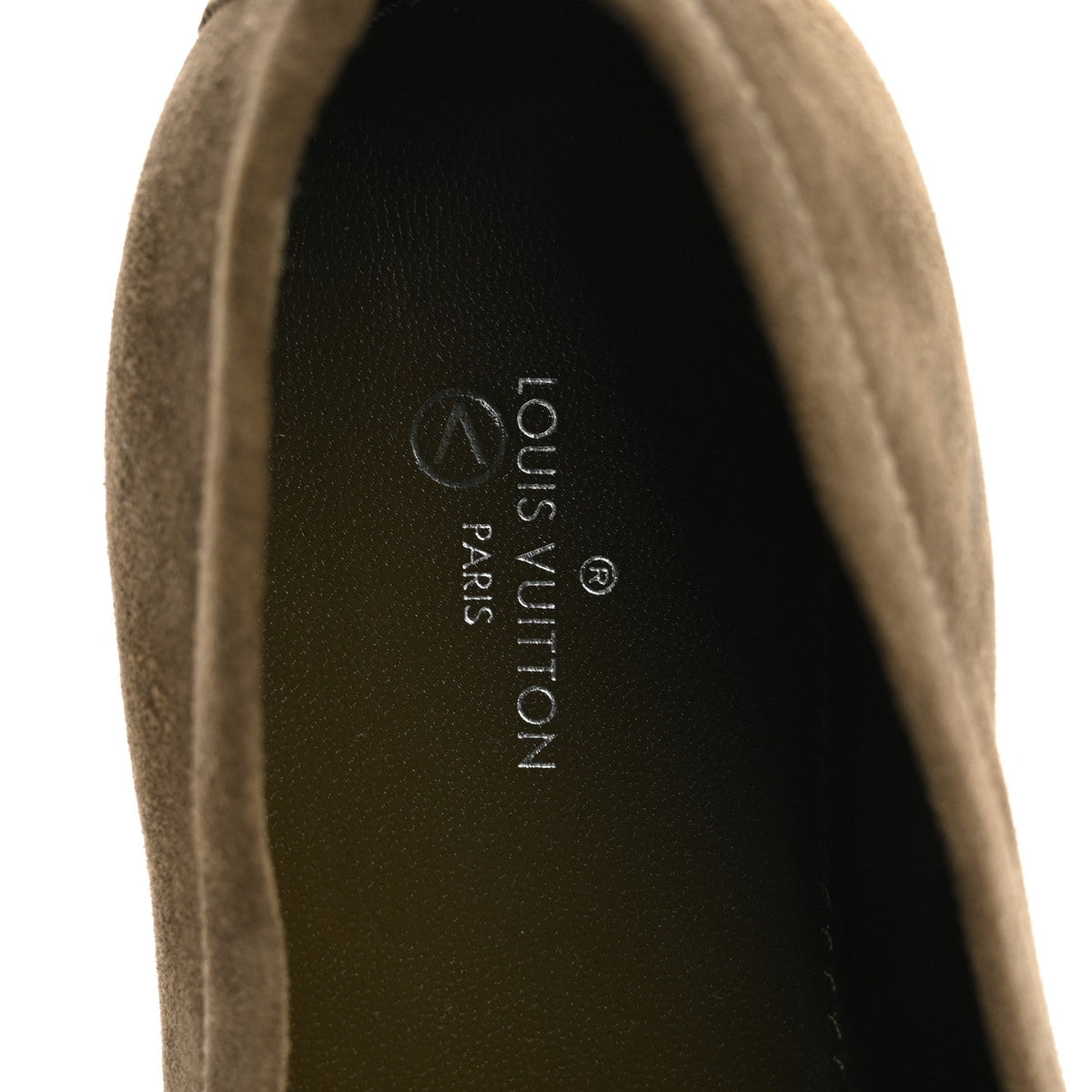 Suede Upper Case Flat Loafers 37 Green
