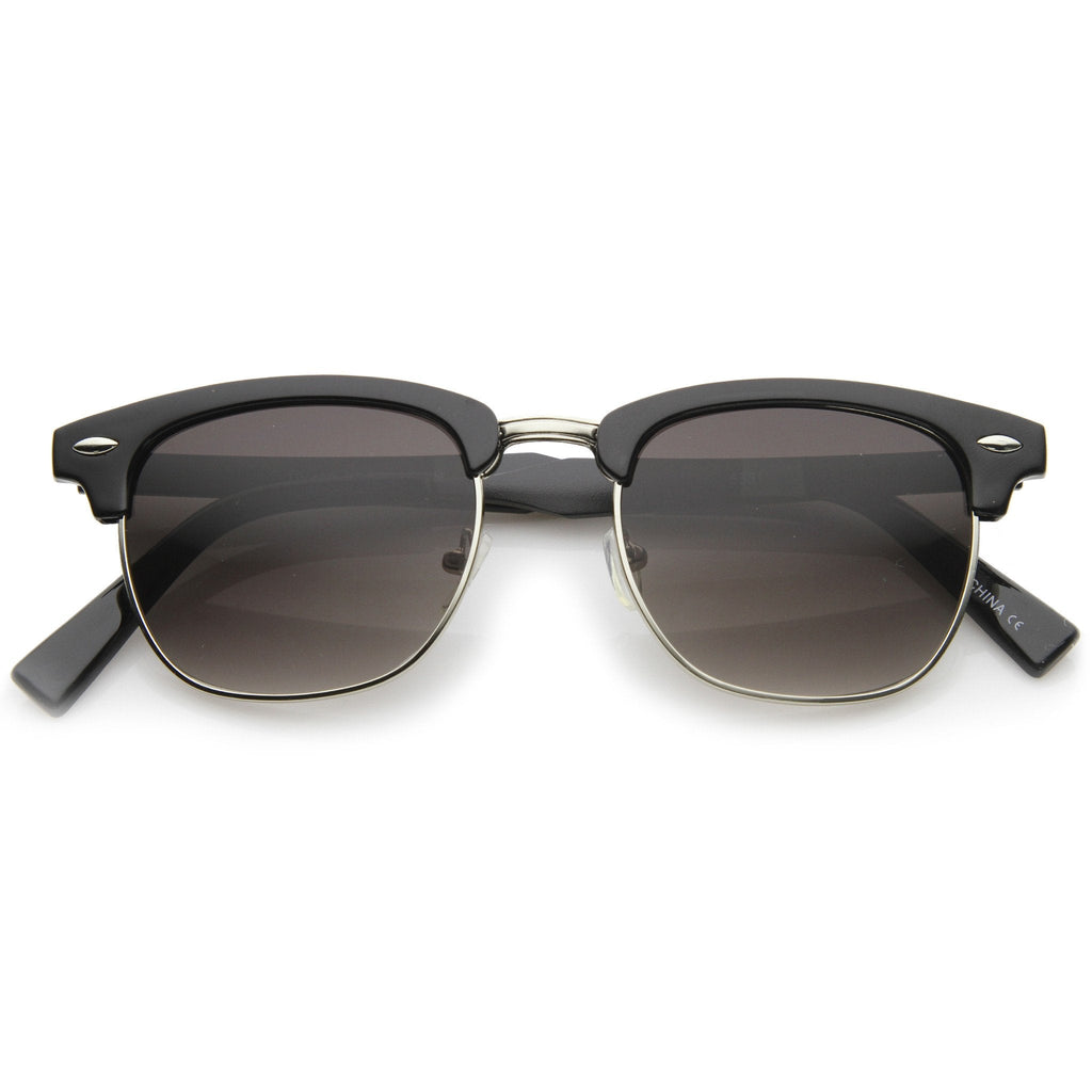 Vintage Half Frame Horned Rim Sunglasses A024