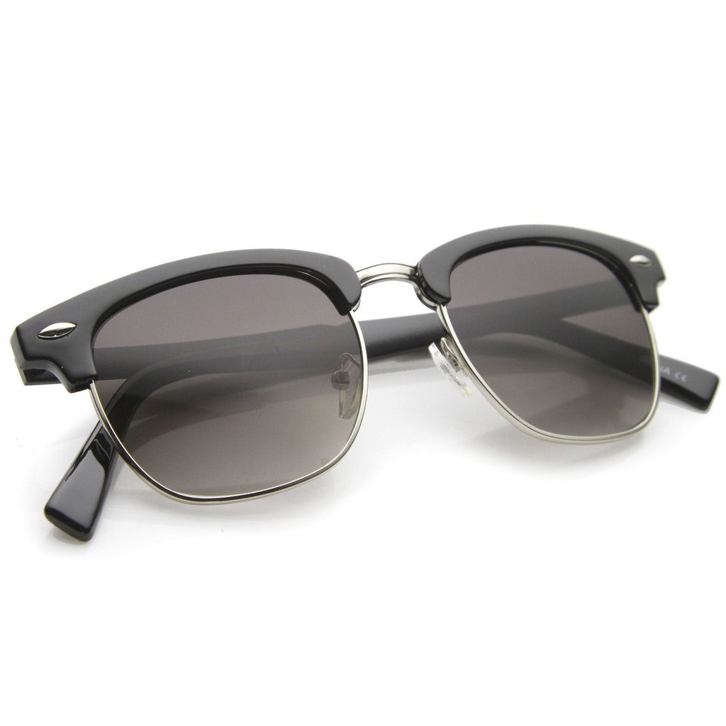 Vintage Half Frame Horned Rim Sunglasses A024