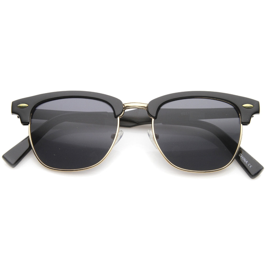 Vintage Half Frame Horned Rim Sunglasses A024