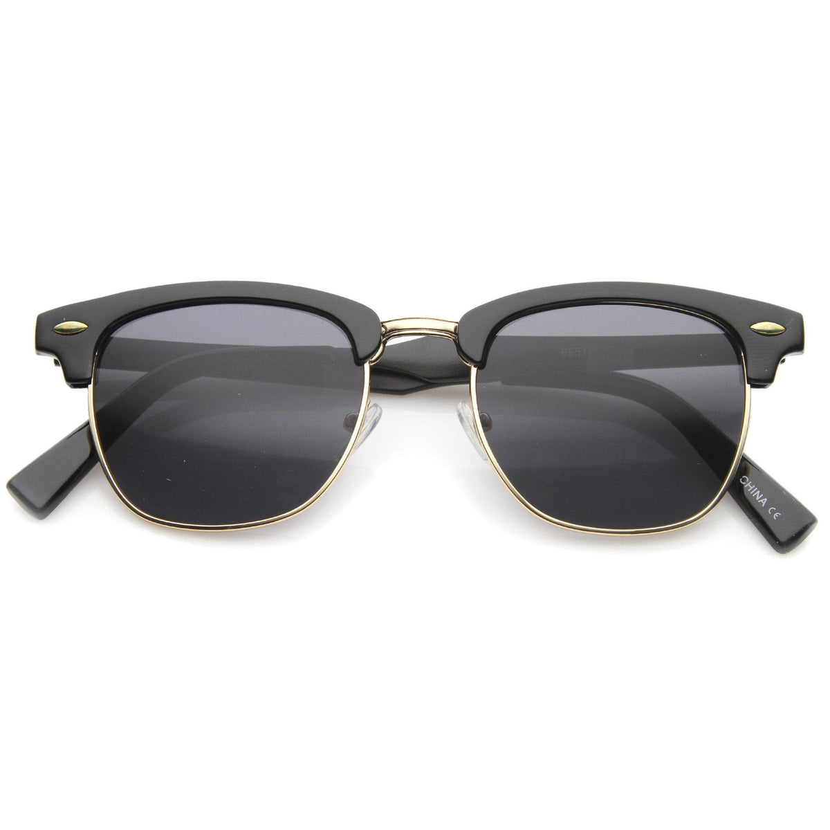 Vintage Half Frame Horned Rim Sunglasses A024