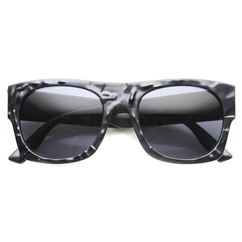 Unique Flat Top Textured Sunglasses 9865