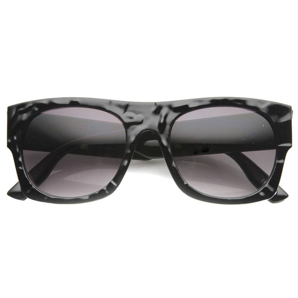 Unique Flat Top Textured Sunglasses 9865