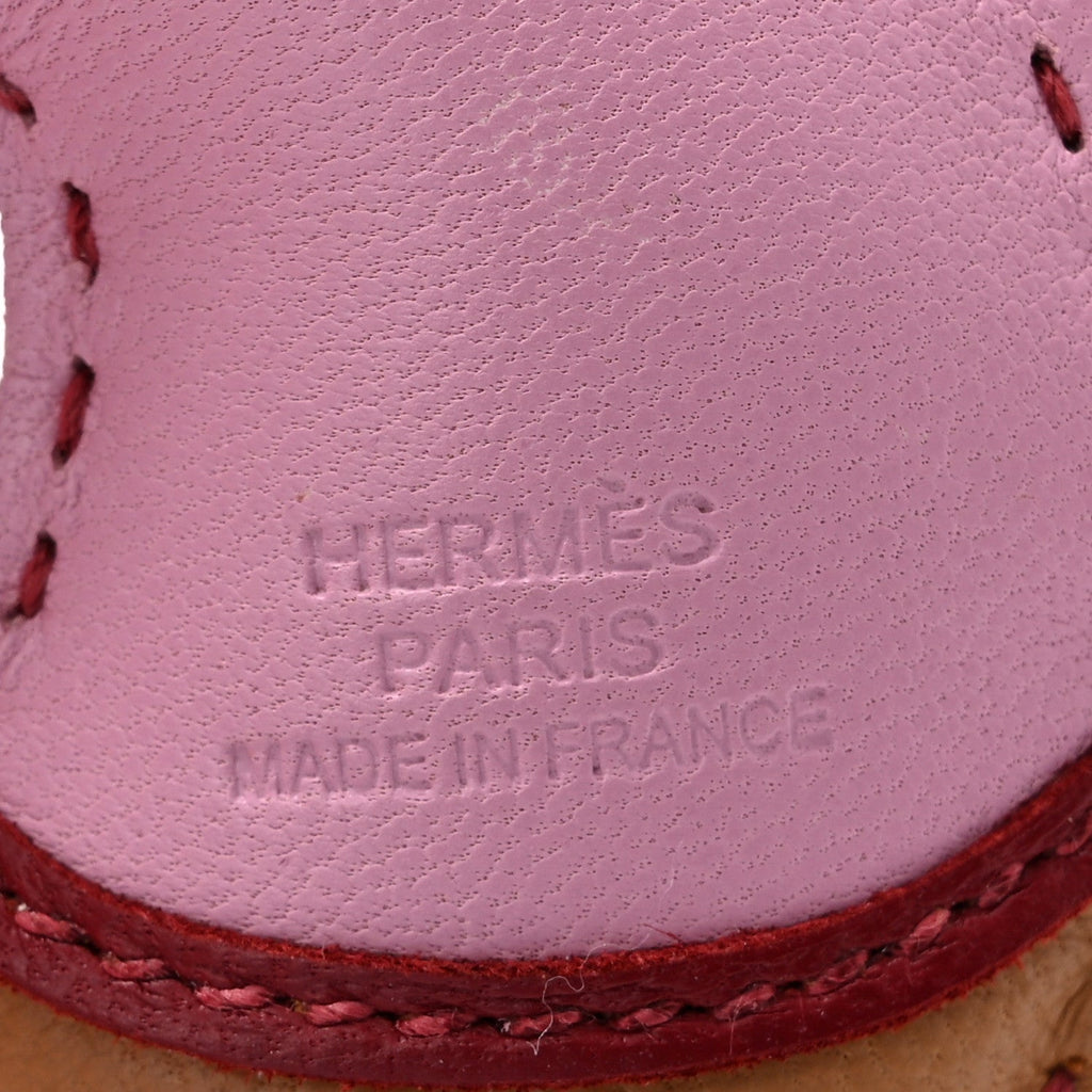 Milo Lambskin Geegee Camail Bag Charm Mauve Sylvestre Chai Lime Rouge Grenat