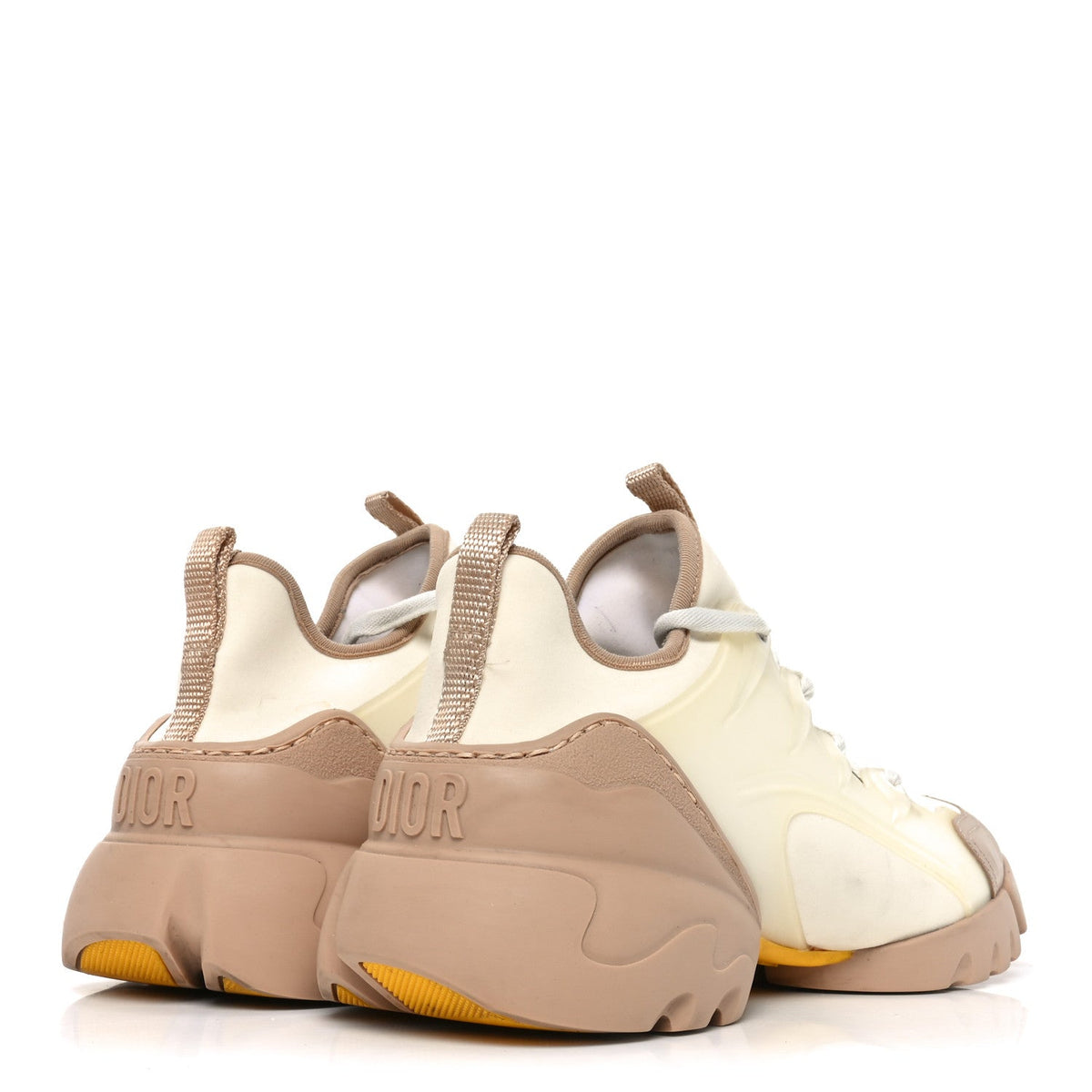 Neoprene Rubber Womens D-Connect Sneakers 36.5 White Beige