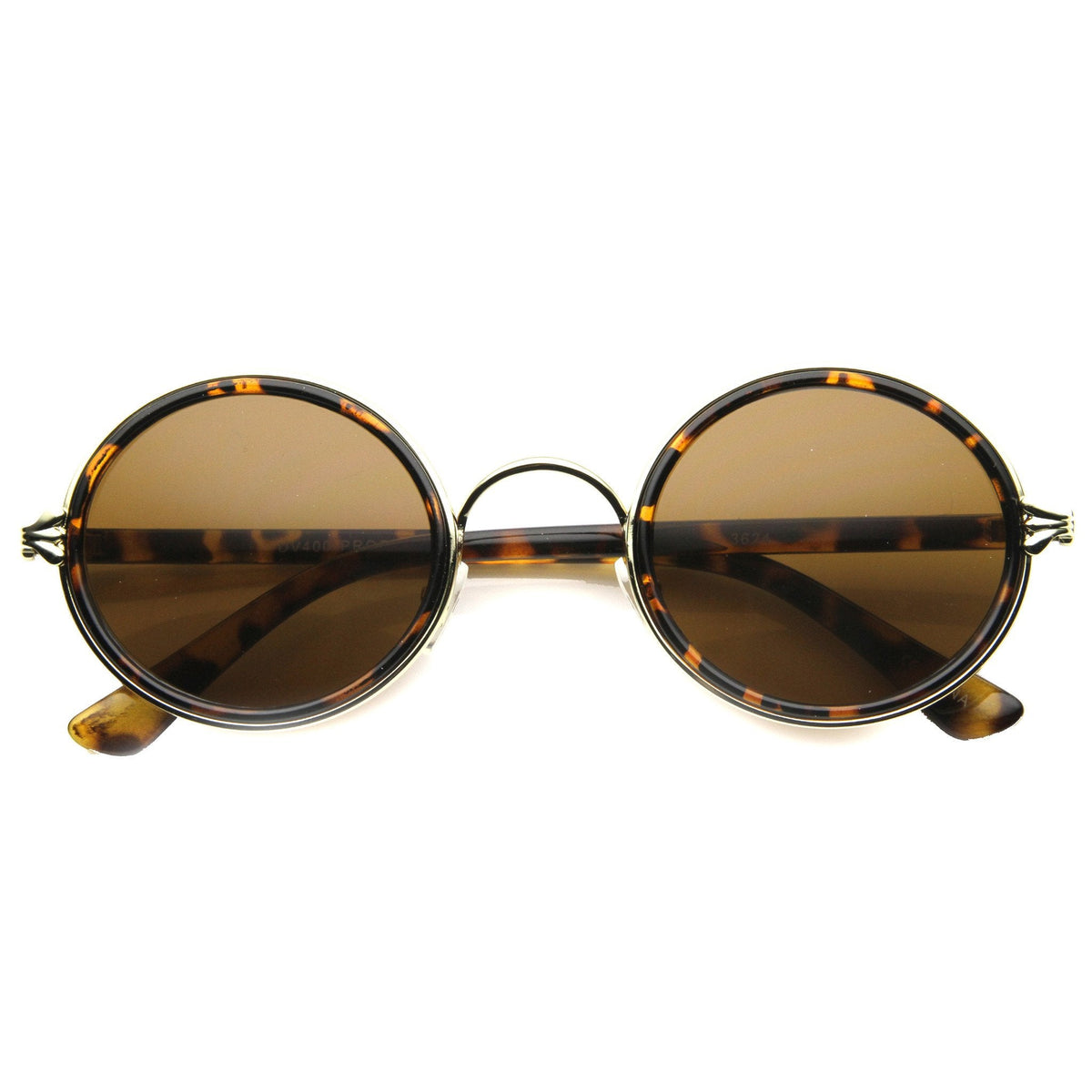 Vintage Dapper Round Ornate Sunglasses 9867