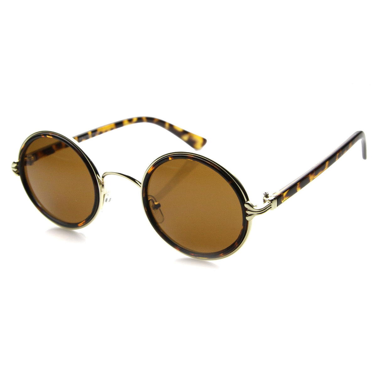 Vintage Dapper Round Ornate Sunglasses 9867