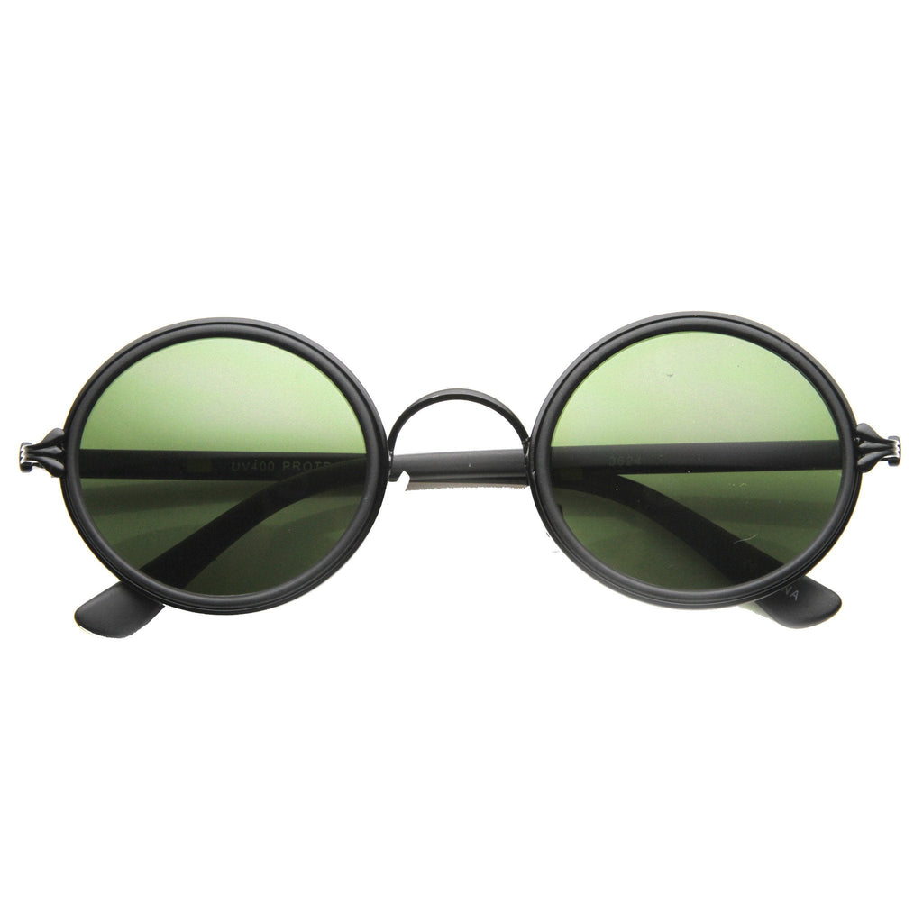 Vintage Dapper Round Ornate Sunglasses 9867