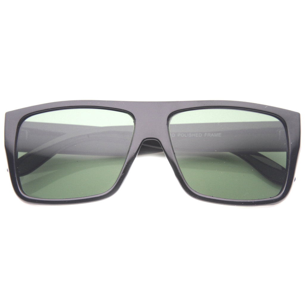 Retro Streetwear Rectangle Flat Top Block Sunglasses 9928
