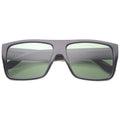 Retro Streetwear Rectangle Flat Top Block Sunglasses 9928