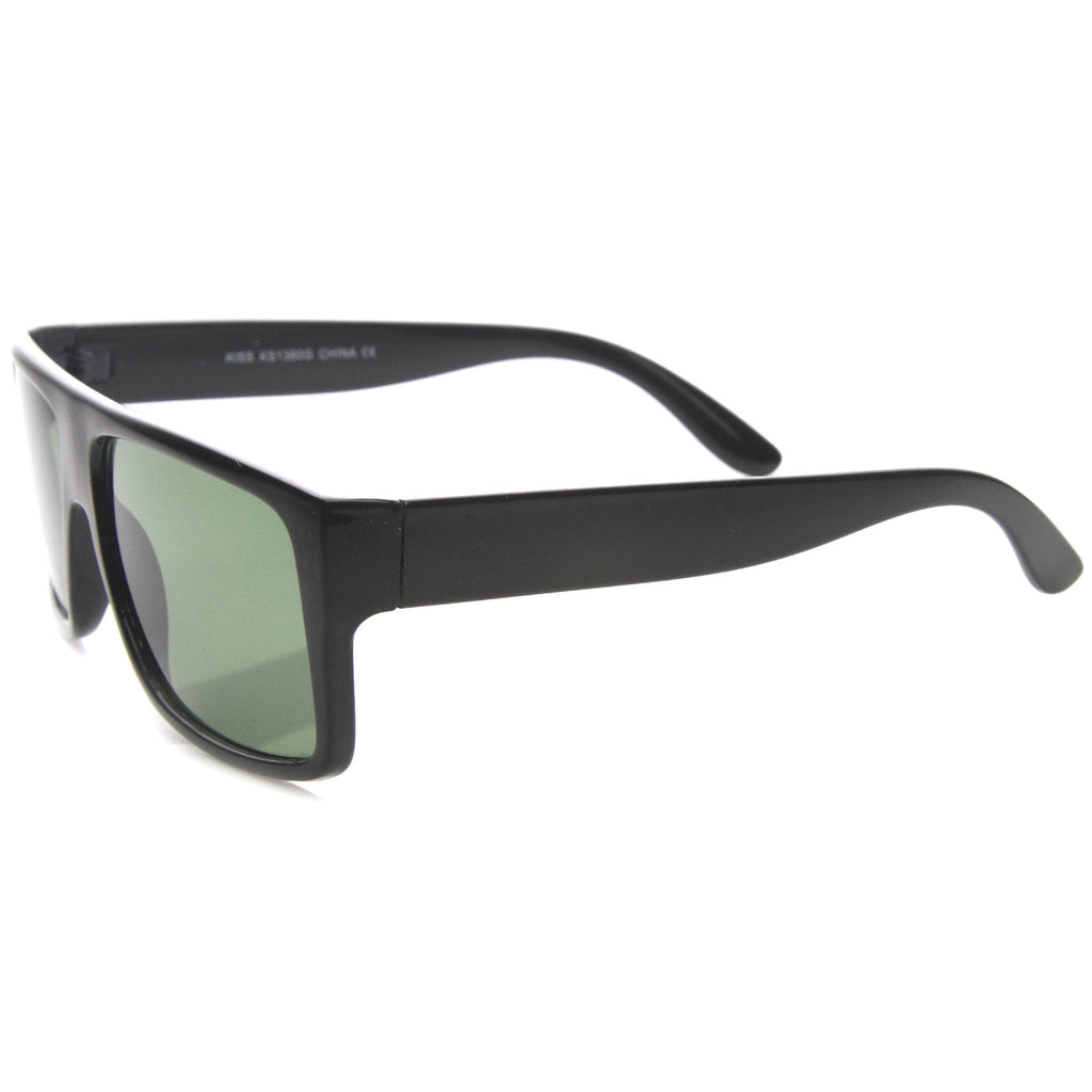 Retro Streetwear Rectangle Flat Top Block Sunglasses 9928