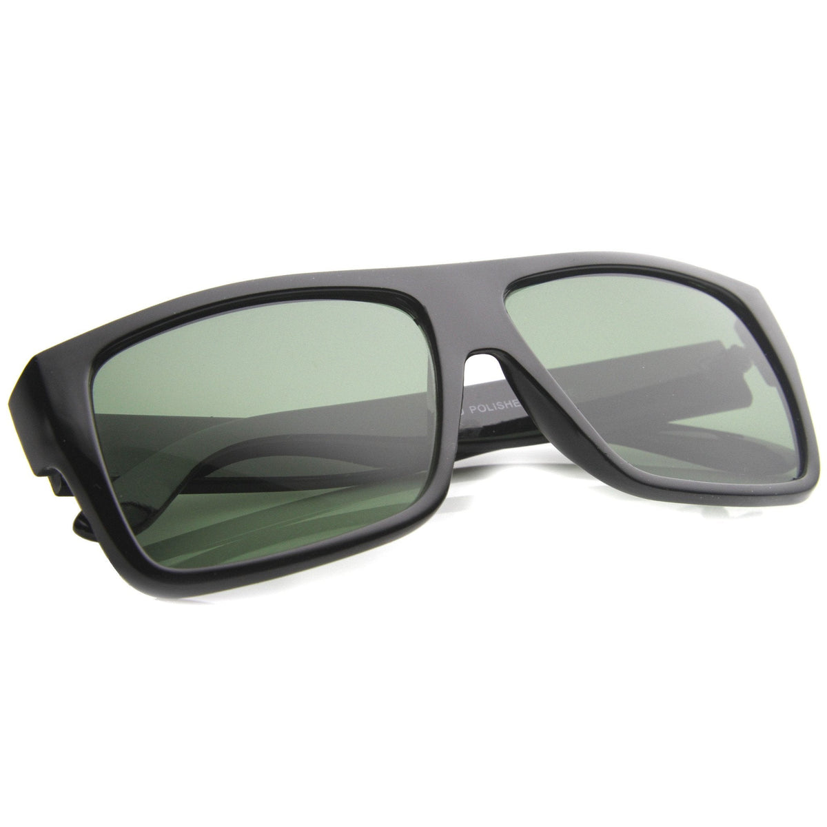 Retro Streetwear Rectangle Flat Top Block Sunglasses 9928
