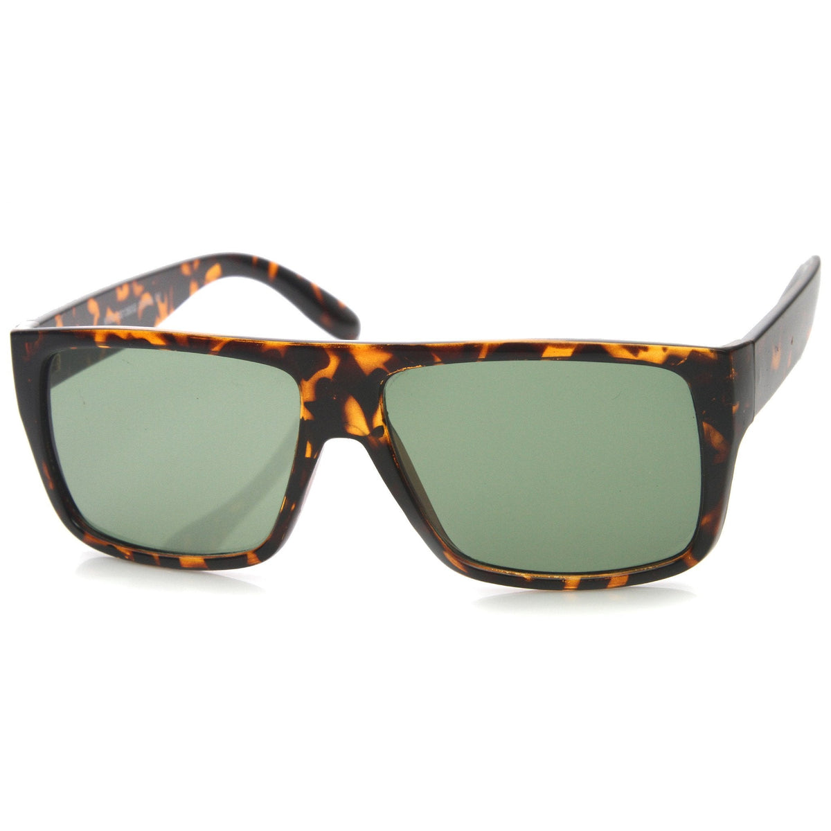 Retro Streetwear Rectangle Flat Top Block Sunglasses 9928