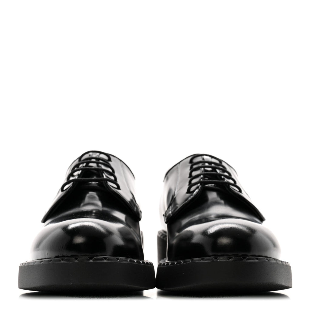 Spazzolato Calzature Donna 50mm Derby Loafers 39 Black