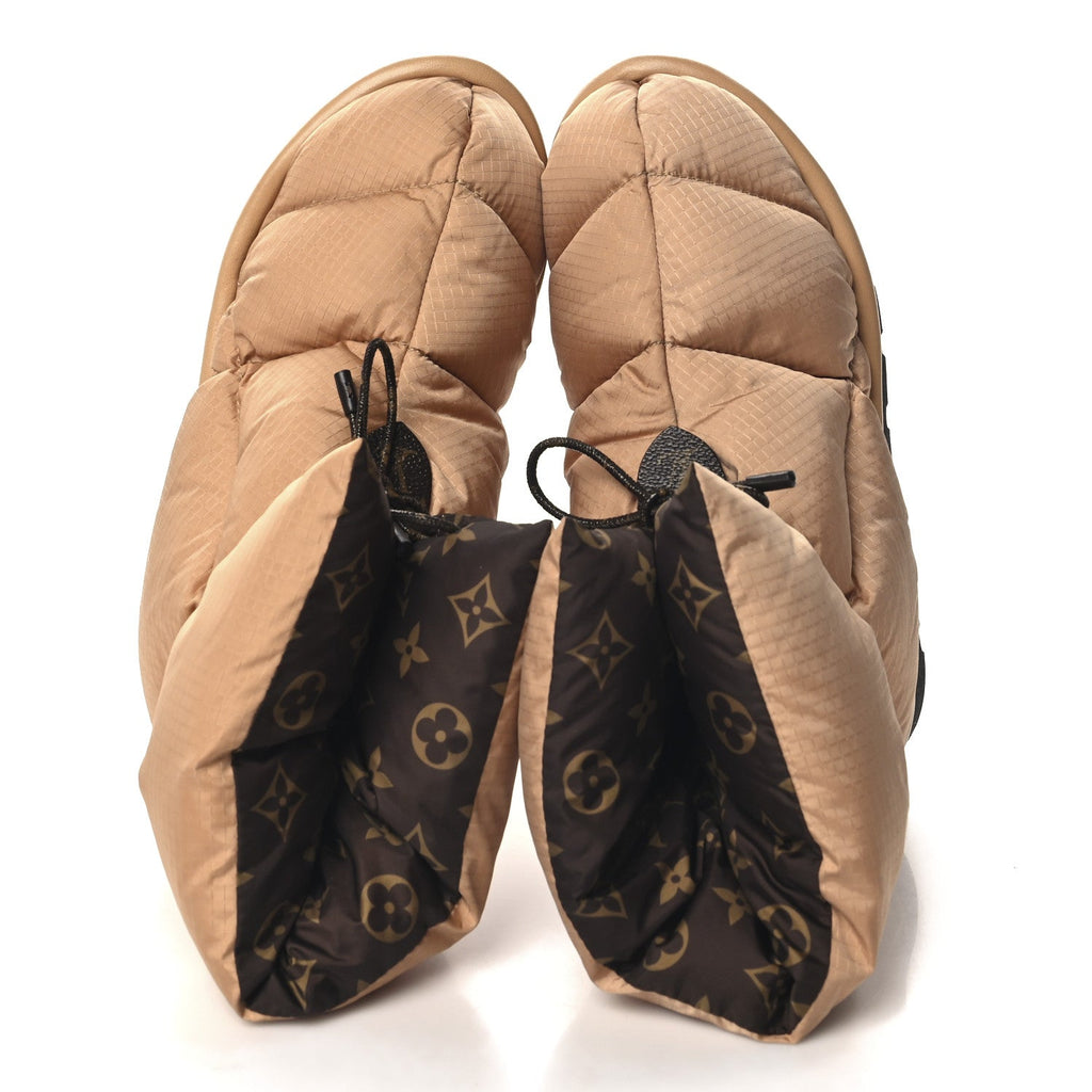 Nylon Monogram Pillow Comfort Ankle Boot 39 Beige