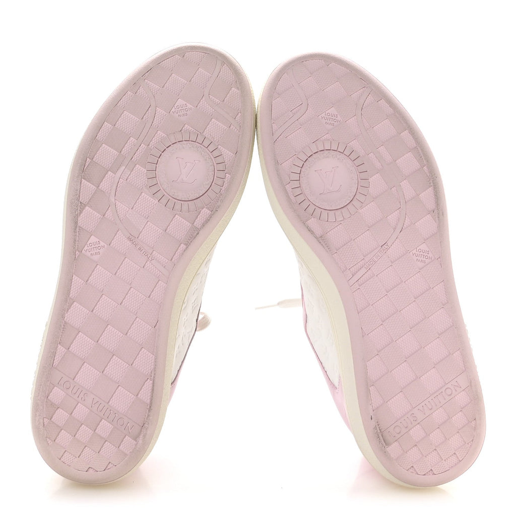 Calfskin Monogram LV Groovy Platform Sneakers 38 Pink