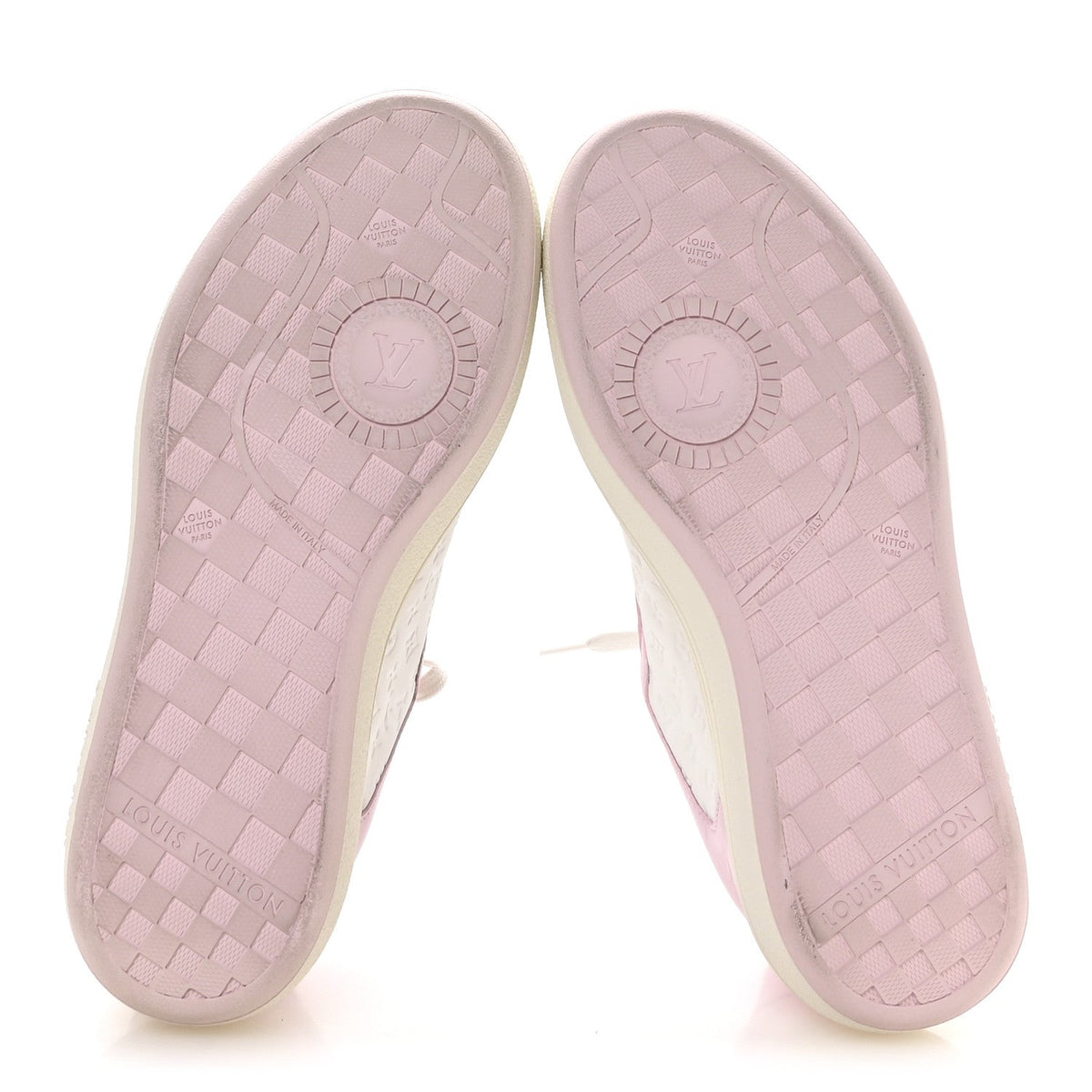 Calfskin Monogram LV Groovy Platform Sneakers 38 Pink