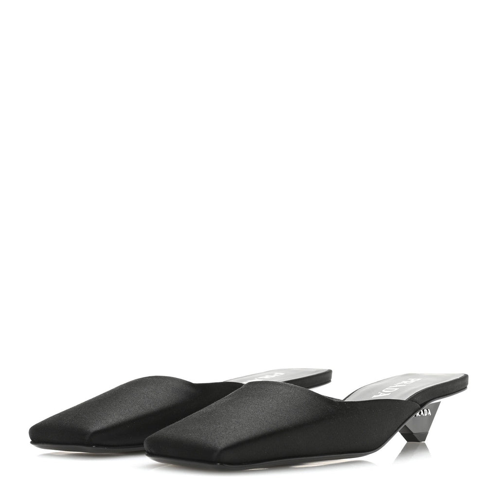 Satin Modellerie Mules 35.5 Black