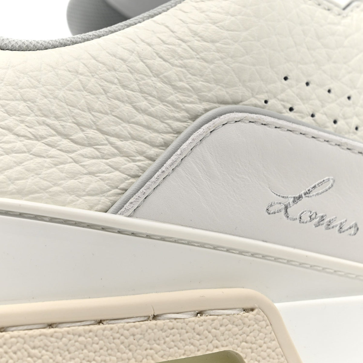 Calfskin Mens LV Trainer Sneakers 9 White