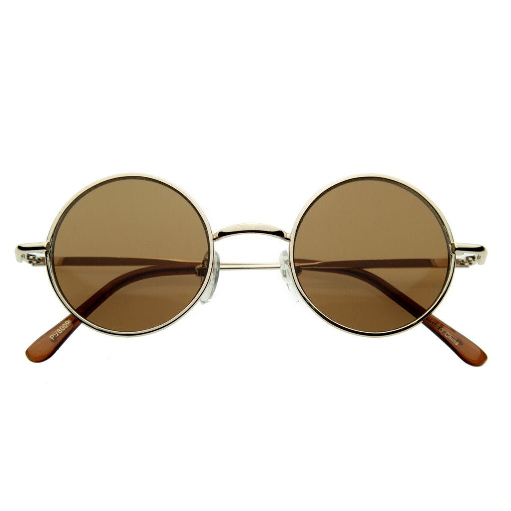 Small Retro Lennon Style Round Dapper Sunglasses 8237