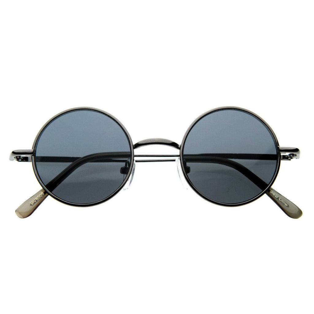 Small Retro Lennon Style Round Dapper Sunglasses 8237