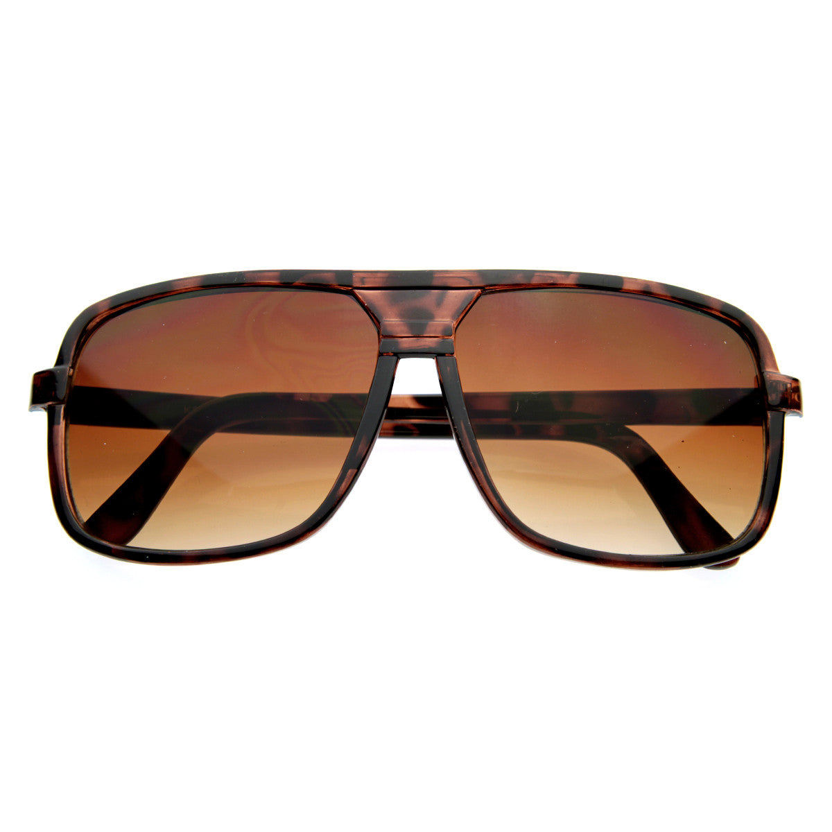 Mens Retro Disco Square Flat Top Aviator Sunglasses 8022